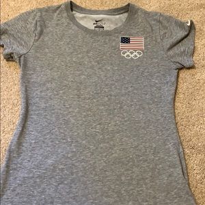 Grey Nike dri-fit athletic shirt
